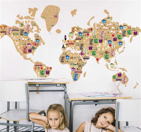 Children´s World Map Sticker - TenStickers