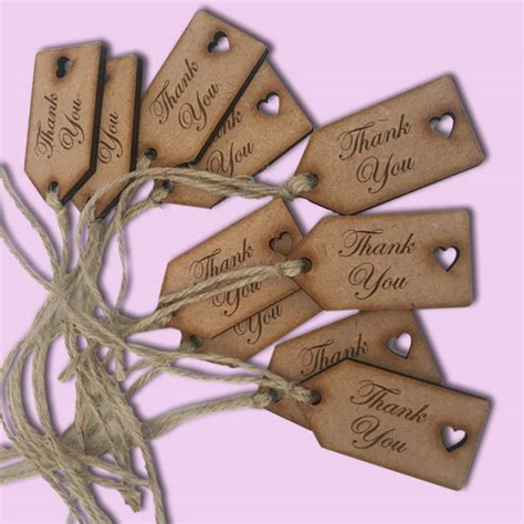 Wooden Thank you Tags for wedding favours South Africa - Polkadot Box