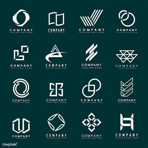 Set of company logo design ideas vector | free image by rawpixel.com ...