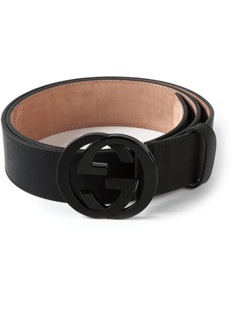 Gucci Logo Buckle Belt in Black for Men | Lyst