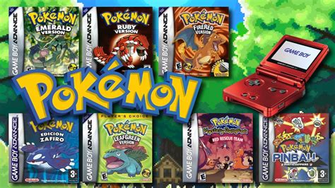 Todos los juegos de Pokémon para Gameboy Advance - YouTube