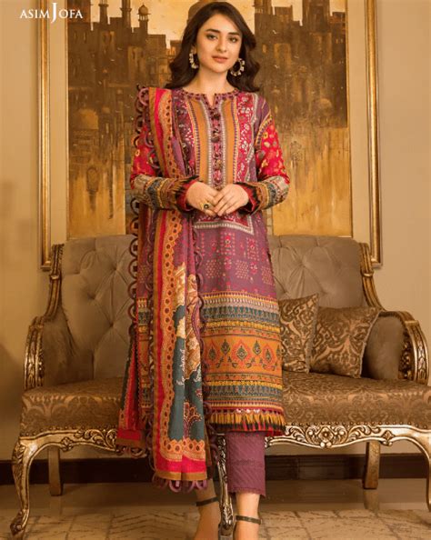 Asim Jofa Lawn Printed Stitched Suit Latest Collection 2023 - Salai Karai