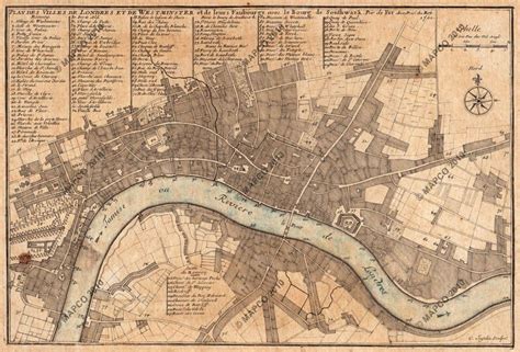 Map Of London 1700, by Nicholas De Fer.