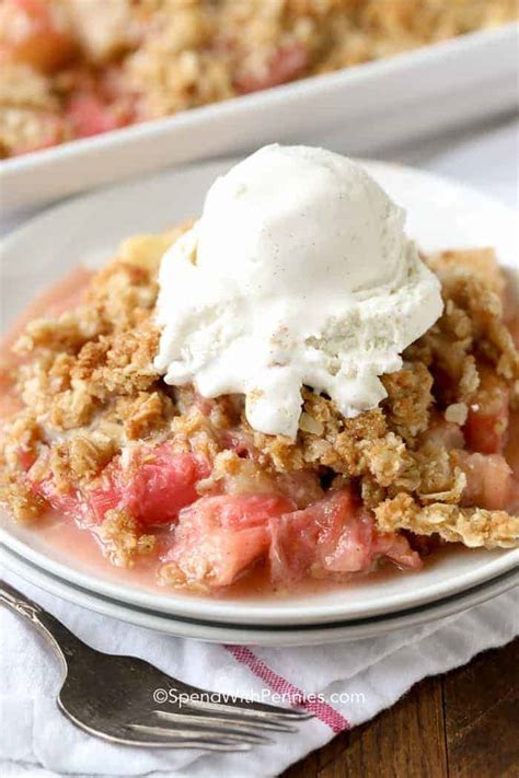 Rhubarb Crisp - Spend With Pennies