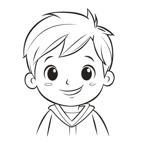 Boy Cartoon Faces Coloring Pages Outline Sketch Drawing Vector, Drawing Clipart, Cartoon Clipart ...