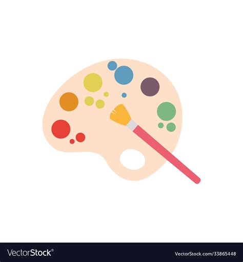 Isolated paint palette icon Royalty Free Vector Image