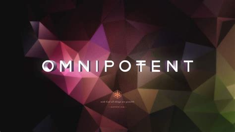 Wednesday Wallpaper: God is Omnipotent - Jacob Abshire