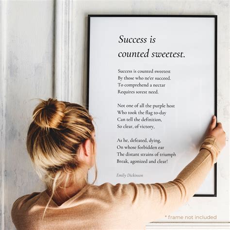 Success is Counted by Emily Dickinson Poem Print Poetry | Etsy