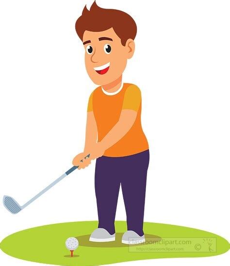 Golf Clipart-man playing golf sports clipart