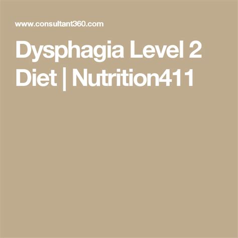 Dysphagia Iii Diet