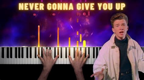 Rick Astley - Never Gonna Give You Up | Piano Cover + Sheet Music - YouTube