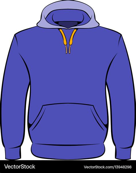 Men hoodies icon cartoon Royalty Free Vector Image