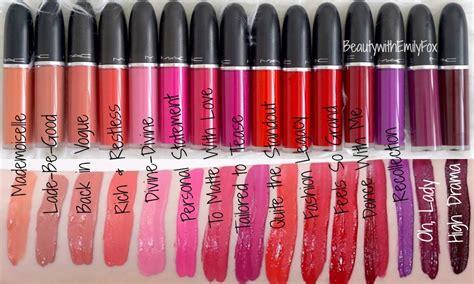 Beautywithemilyfox: Mac Retro Matte Liquid Lipstick Collection + Lip ...