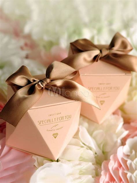 Romantic Wedding Flower Girl Baskets Double Bow Petal Shaped Decor Sweet Candy Flower Holder for ...