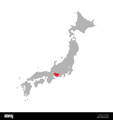 Aichi prefecture highlighted on the map of Japan Stock Vector Image & Art - Alamy