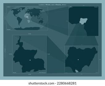 Rivers State Nigeria Diagram Showing Location Stock Illustration ...