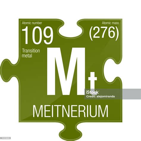 Meitnerium Symbol Element Number 109 Of The Periodic Table Of The Elements Chemistry Stock ...