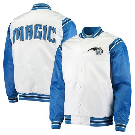 Varsity Satin Starter Renegade Orlando Magic White and Blue Jacket ...