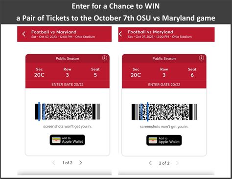 Enter To Win a Pair of OSU vs Maryland Footbal Tickets