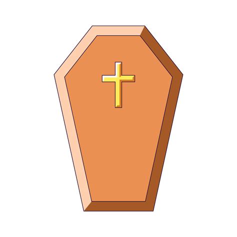 Halloween concept. Vivid cartoon illustration of coffin for sites ...