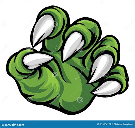 Monster Talons Claw Hand Cartoon Vector | CartoonDealer.com #94115309