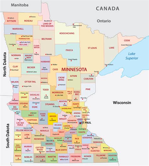 Minnesota Counties Map | Mappr