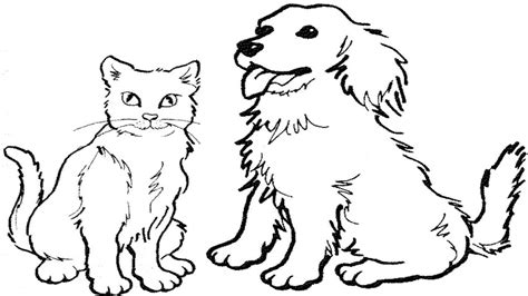 Coloring Pictures Of Dogs And Cats - Coloring Pages