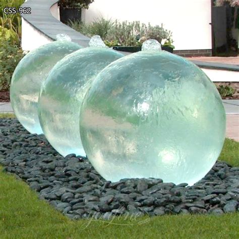 Modern Acrylic Sphere Water Fountain Feature Supplier - YouFine Sculpture