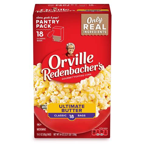 Orville Redenbacher's Ultimate Butter Popcorn, 3 Ounce,18 Count ...