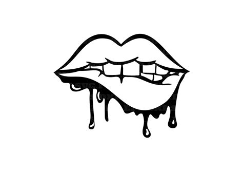 Dripping Lips Svg Biting Wet Mouth Clipart Lips Png Etsy Dripping | My XXX Hot Girl