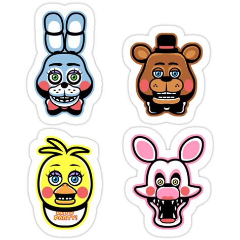 "FNAF Stickers 2.0" Stickers by DisfiguredStick | Redbubble