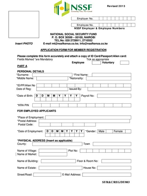 Nssf registration: Fill out & sign online | DocHub