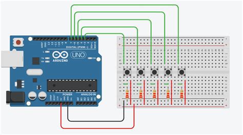 Arduino Push Button Schematic