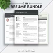 Best-selling Resume Bundle The Barbara RB: Modern Resume Design, CV Bundle, Job Resume Template ...
