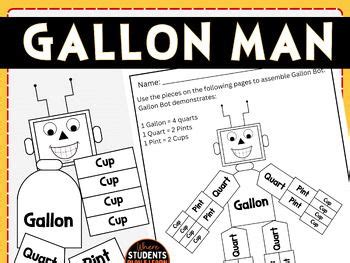 Gallon Man Guy Gallon Bot Printable Worksheets | Teaching Resources