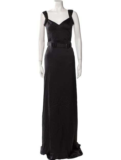 Bottega Veneta Silk Long Dress - Black Dresses, Clothing - BOT234844 ...