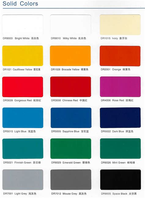 ACP Panels color chart -Alucoworld丨ACP Panels Manufacturer