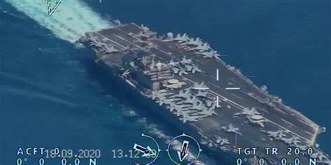 Iran appears to fly surveillance drone above a US aircraft carrier