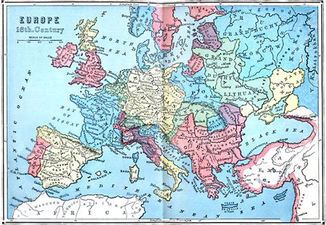 16th Century Map Of Europe ~ COALIZAOUENF