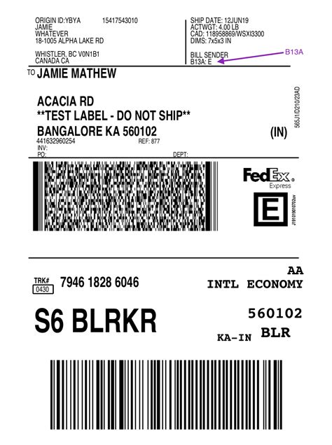 Printable Fedex Label