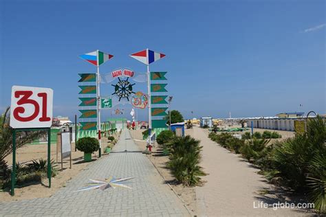 Beaches of Rimini. Embankments of Rimini