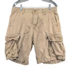 Old Navy Mens Broken In Cargo Shorts Tan Size 33 Pockets Cotton | eBay