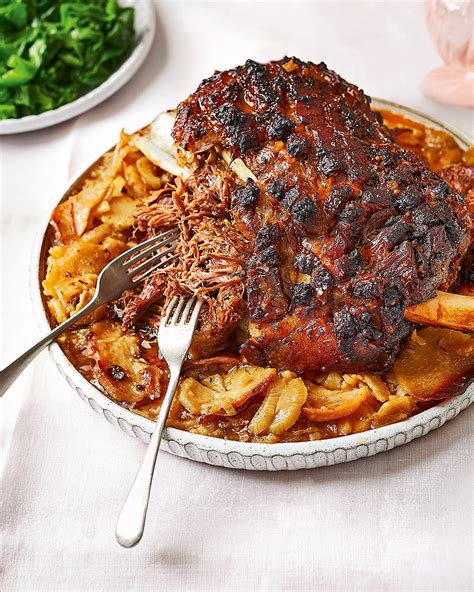 Roast mutton shoulder with roast potatoes - delicious. magazine