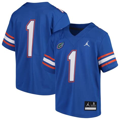 Jordan Brand #1 Florida Gators Youth Royal Team Replica Football Jersey