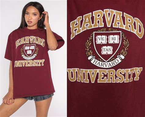 Harvard T-Shirt Y2K University Shirt Ivy Leagues College Shirt Retro Cambridge Massachusetts ...