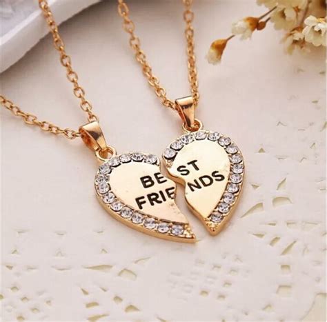 Collares Mejores Amigas Corazon Dorado Bff - $ 150.00 en Mercado Libre