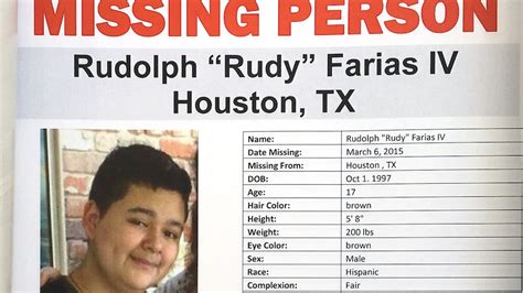 Rudy Farias and his mother used false names to hide him for eight years after reporting him ...