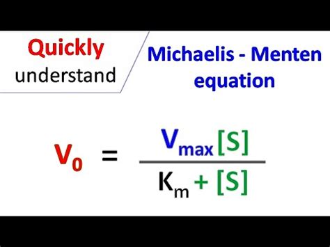 Michaelis Menten equation - YouTube