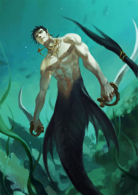 Merman by KKKKITI on deviantART | Nghệ thuật tiên cá, Thần thoại, Anime