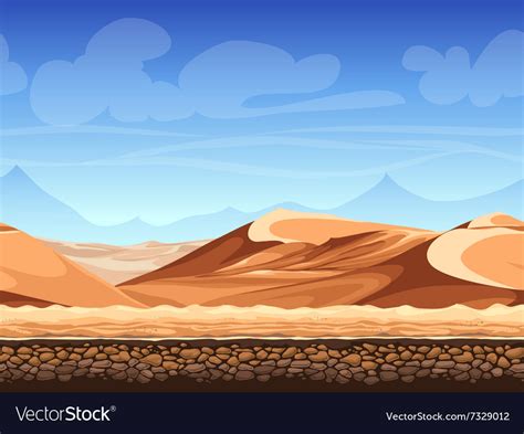 Seamless background desert Royalty Free Vector Image